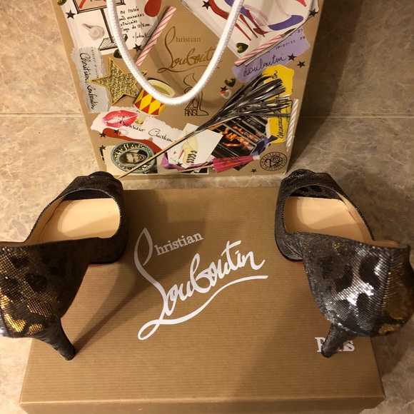 Christian Louboutin Prive Lame Heels - Picture 3 of 8